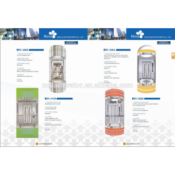 Cor diferente e cabine de elevador de design